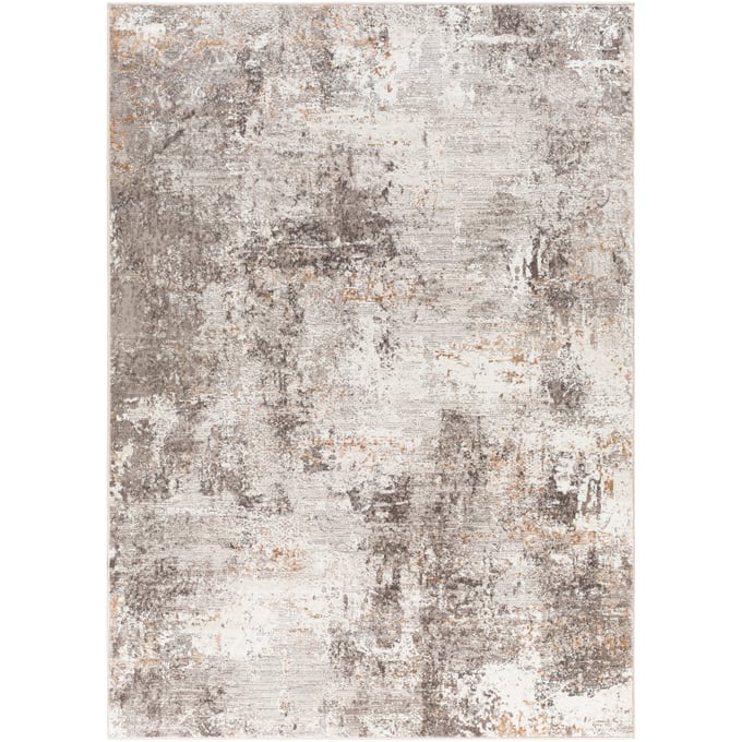 Livabliss Allegro Ivory Tan Charcoal Gray Machine Woven Rug - 84x63 ALG2310-537