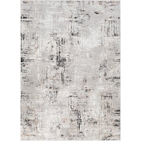 Livabliss Allegro Black Charcoal Gray Ivory Machine Woven Rug - 144x110