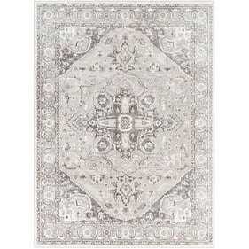 Livabliss Allegro Ivory Charcoal Light Beige Gray Machine Woven Rug - 84x63