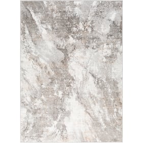 Livabliss Allegro Ivory Charcoal Gray Tan Machine Woven Rug - 108x79