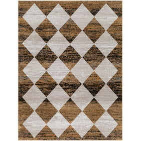 Livabliss Allegro Charcoal Mustard Tan Ivory Light Beige Machine Woven Rug ...