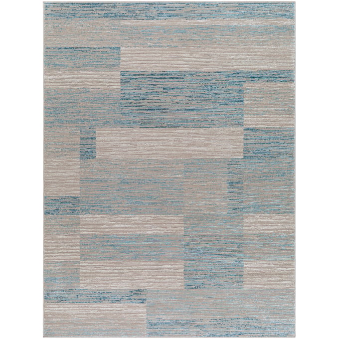 Livabliss Allegro Tan Blue Ivory Light Beige Navy Machine Woven Rug - 120x94 ALG2351-71010