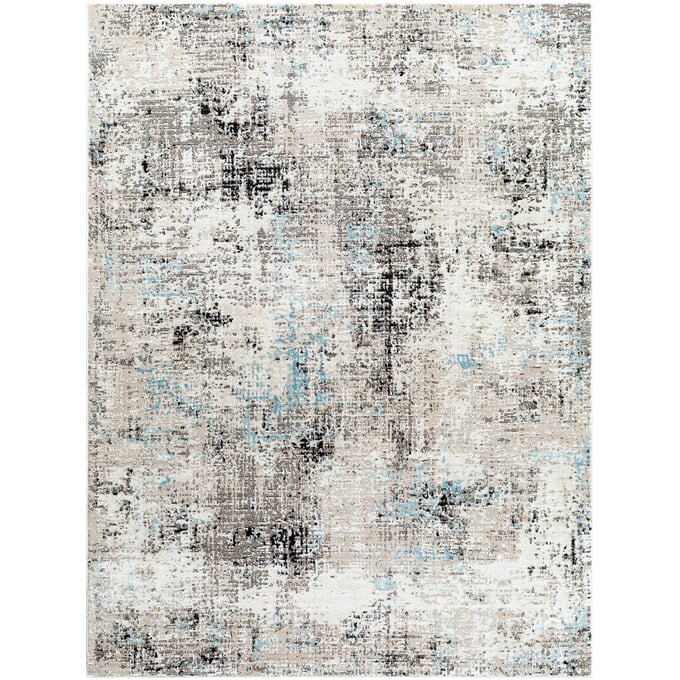 Livabliss Allegro Tan Ivory Light Beige Charcoal Blue Machine Woven Rug - 144x110 ALG2358-9212