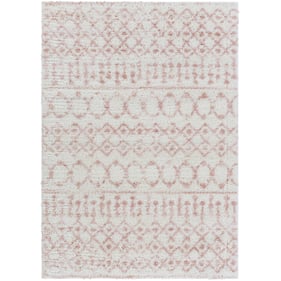 Livabliss Aliyah Shag Cream Blush Machine Woven Rug - 35x24