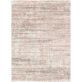 Livabliss Aliyah Shag Cream Gray Dusty Pink Light Slate Machine Woven Rug -...