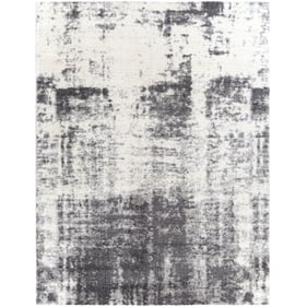 Livabliss Aliyah Shag Gray Cream Charcoal Machine Woven Rug - 120x94