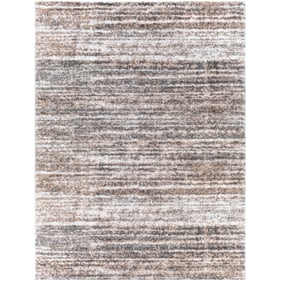 Livabliss Aliyah Shag Charcoal Cream Gray Tan Machine Woven Rug - 120x94