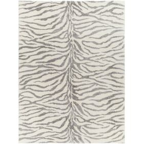 Livabliss Aliyah Shag Cream Gray Machine Woven Rug - 120x94