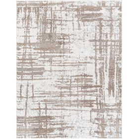 Livabliss Aliyah Shag Cream Tan Gray Machine Woven Rug - 120x94