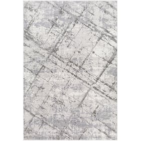 Livabliss Alamo Gray Charcoal Off White Black Machine Woven Rug - 120x94