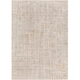 Livabliss Alpine Ivory Tan Light Gray Off White Machine Woven Rug - 87x63