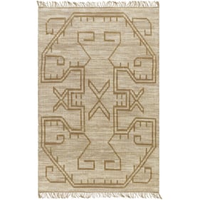 Livabliss Alex Khaki Ash Camel Handmade Rug - 90x60