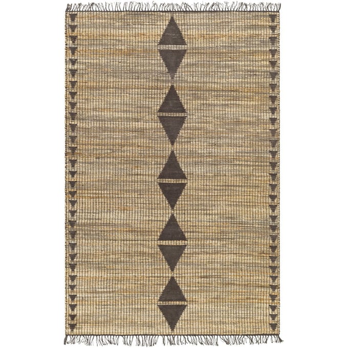 Livabliss Alex Camel Khaki Grey Nickel Eggplant Natural Handmade Rug - 96x30 ALX2308-268