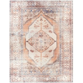 Livabliss Amelie Tan Light Gray Wheat Orange Brown Slate Machine Woven Rug ...