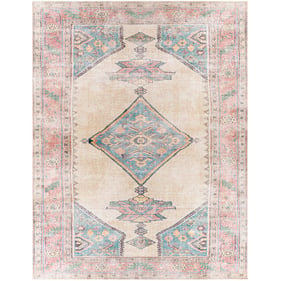 Livabliss Amelie Tan Light Gray Wheat Light Blue Orange Machine Woven Rug -...