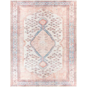 Livabliss Amelie Blush Light Gray Aqua Coral Brown Black Machine Woven Rug ...