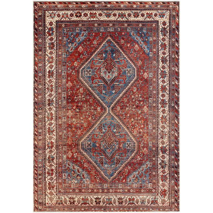 Livabliss Amelie Burnt Orange Mustard Brown Light Beige Machine Woven Rug - 144x106 AML2332-81012