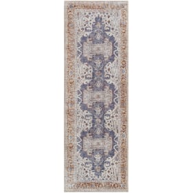 Livabliss Amelie Purple Light Gray Brown Lavender Mauve Machine Woven Rug -...