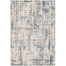 Livabliss Amore Ivory Slate Dark Blue Deep Teal Navy Machine Woven Rug - 45...