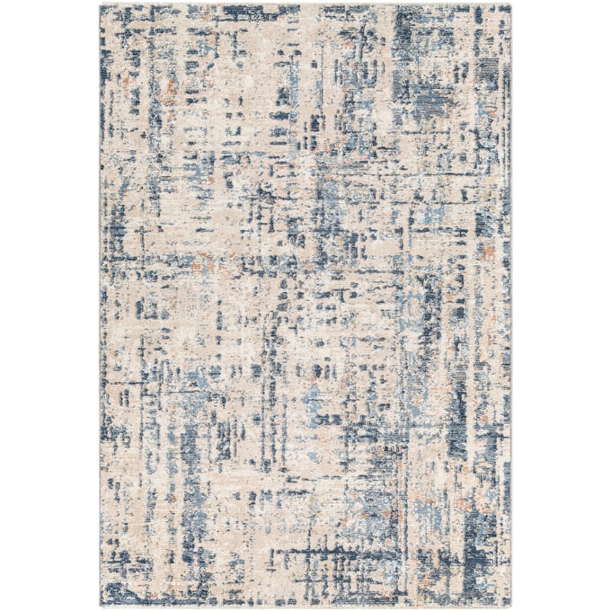 Livabliss Amore Ivory Slate Dark Blue Deep Teal Navy Machine Woven Rug - 45x28 AMO2336-2339