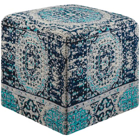 Livabliss Amsterdam Navy Pale Blue Light Gray Ottoman