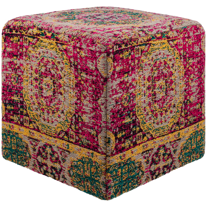 Livabliss Amsterdam Magenta Mustard Teal Taupe Black Ottoman AMPF004-181818