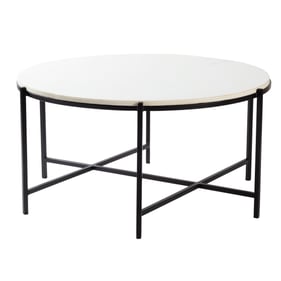 Livabliss Anaya White Black Coffee Table