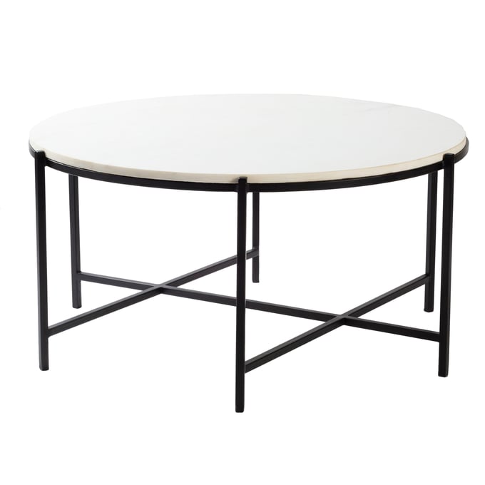 Livabliss Anaya White Black Coffee Table ANA-001