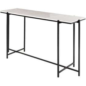 Livabliss Anaya White Black Console Table