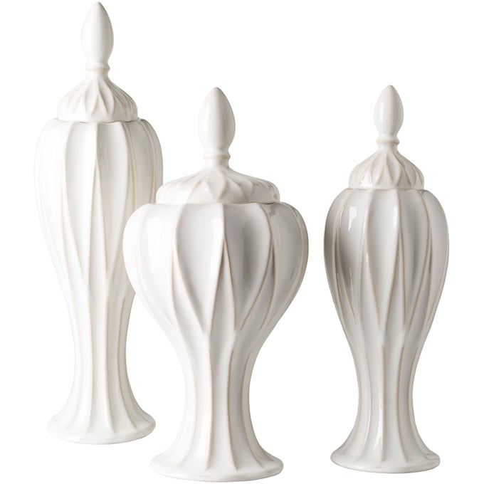 Livabliss Answorth Cream Ceramic Jar Set ANS001-SET