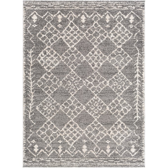 Livabliss Andorra Gray Off White Charcoal Beige Machine Woven Rug - 35x24 ARD2308-23