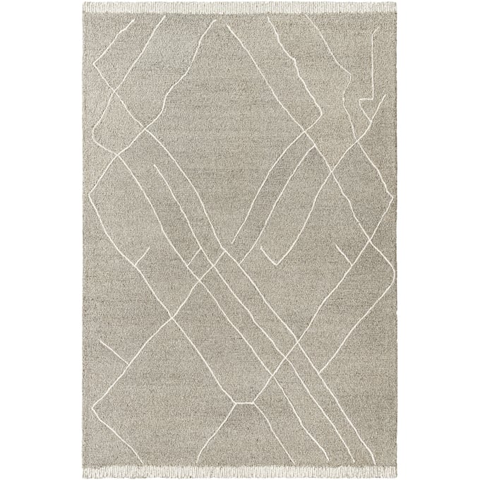 Livabliss Arsenal Medium Gray Cream Handmade Rug - 120x96 ARL2305-810