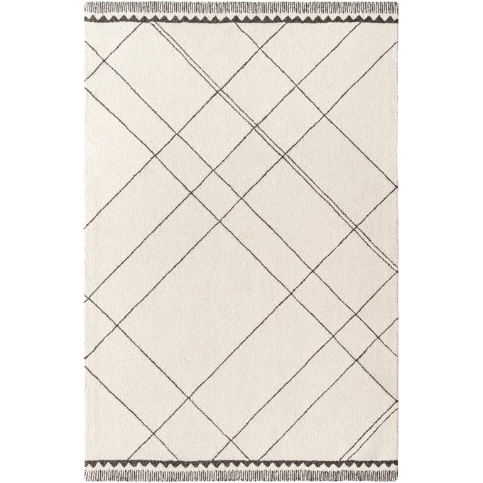 Livabliss Arsenal Cream Black Handmade Rug - 144x108 ARL2307-912