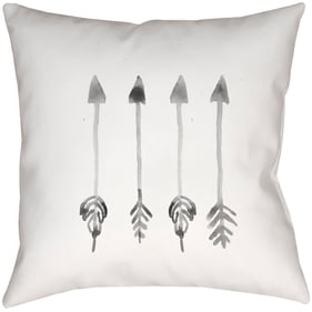 Livabliss Arrows Off White Silver Accent Pillow Cover - 18x18