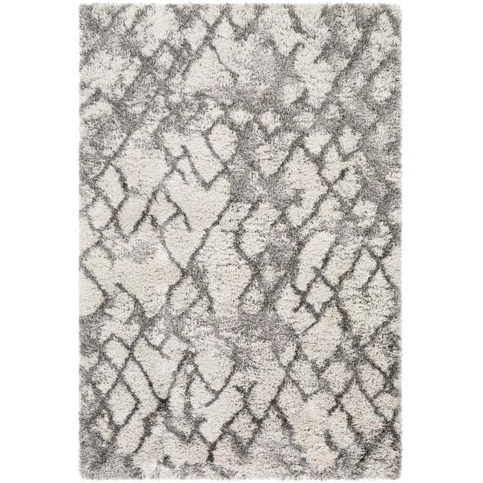 Livabliss Alta Shag Medium Gray Off White Machine Woven Rug - 144x106 ASG2300-81012