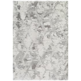 Livabliss Alta Shag Off White Medium Gray Machine Woven Rug - 35x24