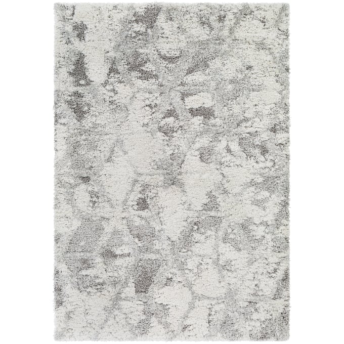 Livabliss Alta Shag Off White Medium Gray Machine Woven Rug - 120x94 ASG2302-71010