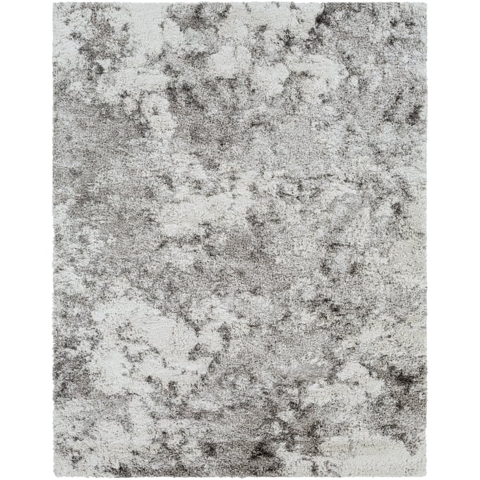 Livabliss Alta Shag Off White Medium Gray Modern Machine Woven Rug - 120x94 ASG2304-71010