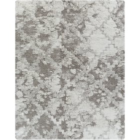 Livabliss Alta Shag Off White Medium Gray Rectangle Machine Woven Rug - 120...