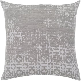 Livabliss Abstraction Medium Gray Off White Down Accent Pillow - 18x18