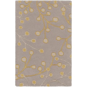 Livabliss Athena Charcoal Taupe Mustard Handmade Rug - 36x24