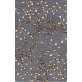 Livabliss Athena Denim Brown Light Beige Grass Green Handmade Rug - 144x108