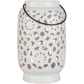 Livabliss Avery White Large Lantern