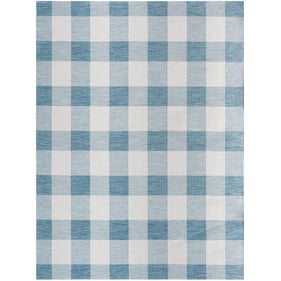 Livabliss Barbados Pale Blue Off White Machine Woven Rug - 120x94