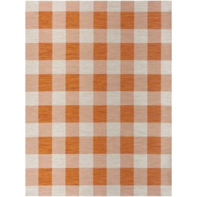 Livabliss Barbados Orange Burnt Orange Machine Woven Rug - 84x62