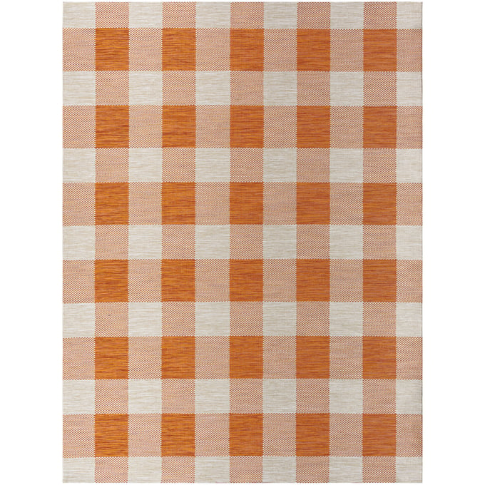 Livabliss Barbados Orange Burnt Orange Machine Woven Rug - 84x62 BBD2311-527