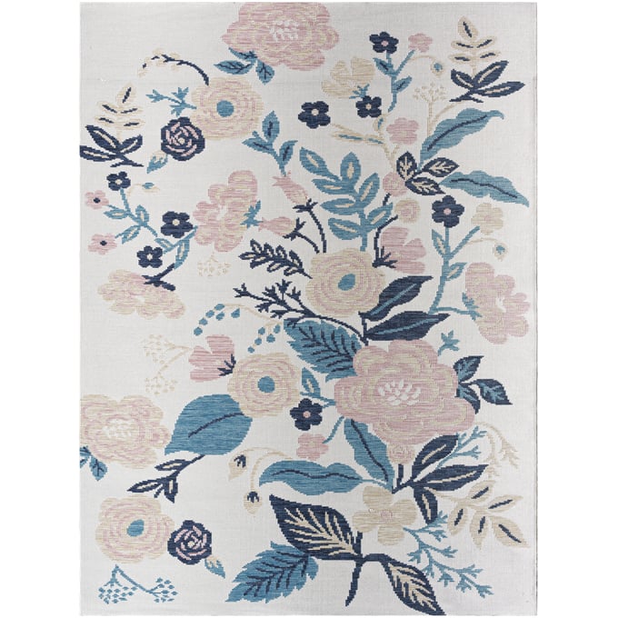 Livabliss Barbados Off White Light Beige Pale Blue Mauve Dark Blue Machine Woven Rug - 120x94 BBD2312-71010