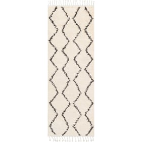 Livabliss Berber Shag Charcoal Light Beige Polypropylene Machine Woven Rug ...