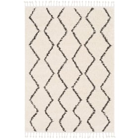 Livabliss Berber Shag Charcoal Light Beige Polypropylene Machine Woven Rug ...