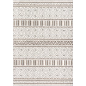 Livabliss Bouclair Beige Ivory Light Gray Machine Woven Rug - 84x63